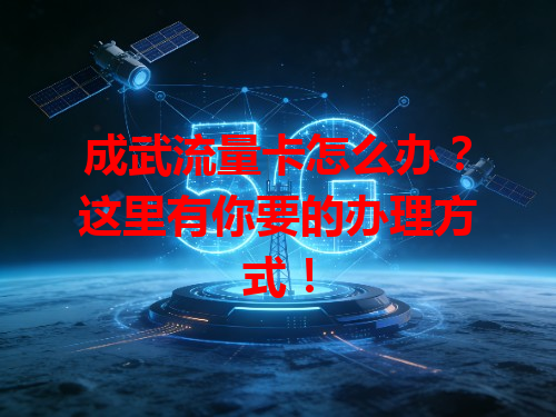 成武流量卡怎么办？这里有你要的办理方式！