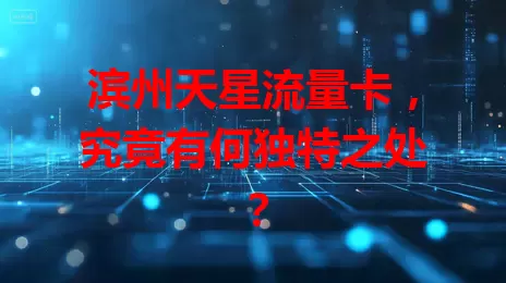 滨州天星流量卡，究竟有何独特之处？