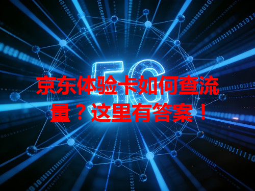 京东体验卡如何查流量？这里有答案！