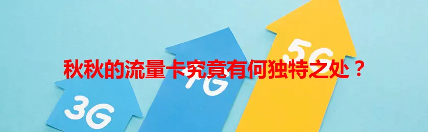 秋秋的流量卡究竟有何独特之处？