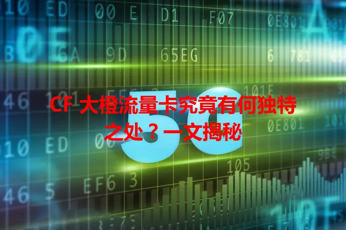 CF 大橙流量卡究竟有何独特之处？一文揭秘