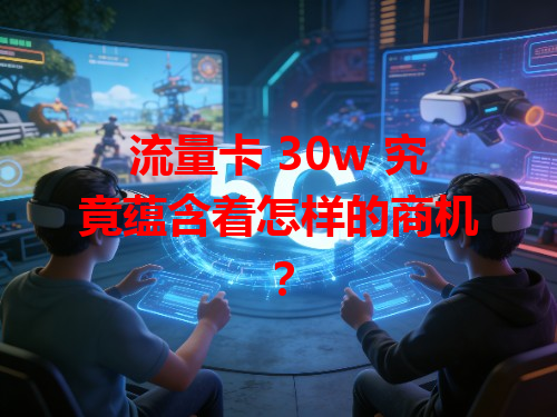 流量卡 30w 究竟蕴含着怎样的商机？