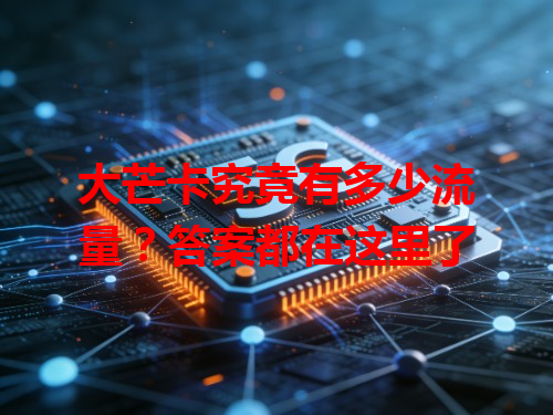 大芒卡究竟有多少流量？答案都在这里了