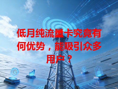 低月纯流量卡究竟有何优势，能吸引众多用户？