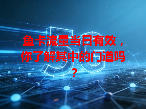 鱼卡流量当日有效，你了解其中的门道吗？