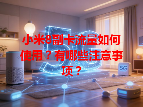 小米8副卡流量如何使用？有哪些注意事项？