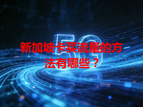 新加坡卡买流量的方法有哪些？