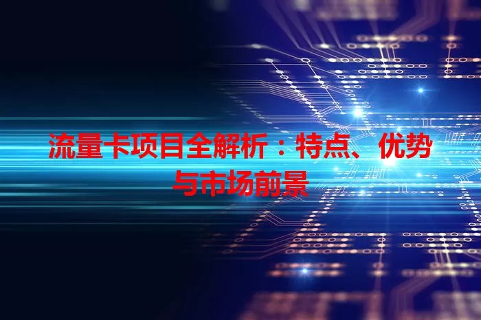 流量卡项目全解析：特点、优势与市场前景