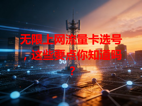 无限上网流量卡选号，这些要点你知道吗？