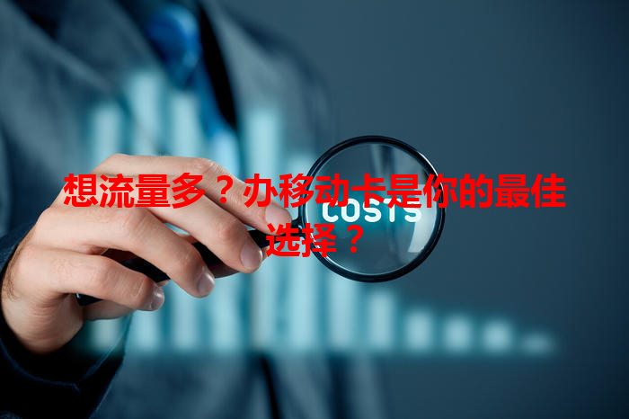 想流量多？办移动卡是你的最佳选择？