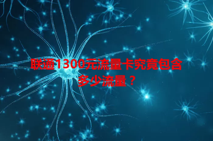 联通1300元流量卡究竟包含多少流量？
