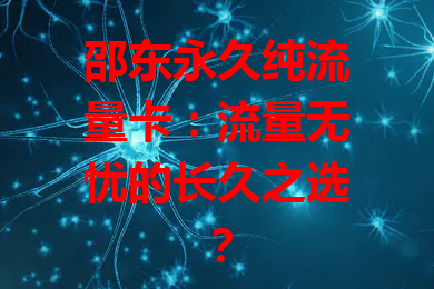 邵东永久纯流量卡：流量无忧的长久之选？
