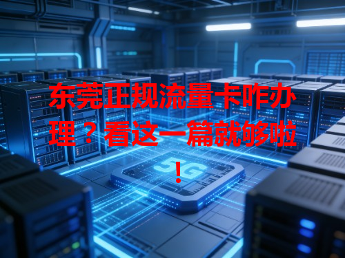 东莞正规流量卡咋办理？看这一篇就够啦！