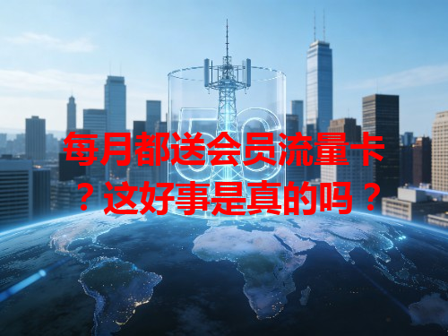 每月都送会员流量卡？这好事是真的吗？