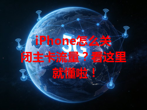 iPhone怎么关闭主卡流量？看这里就懂啦！