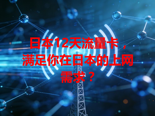 日本12天流量卡，满足你在日本的上网需求？