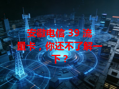 安徽电信 39 流量卡，你还不了解一下？