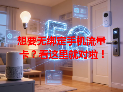 想要无绑定手机流量卡？看这里就对啦！