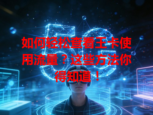 如何轻松查看王卡使用流量？这些方法你得知道！
