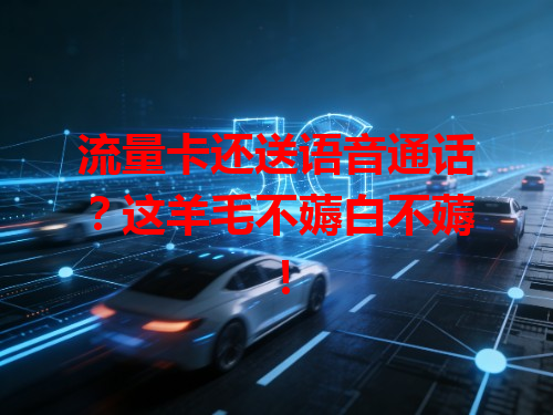 流量卡还送语音通话？这羊毛不薅白不薅！