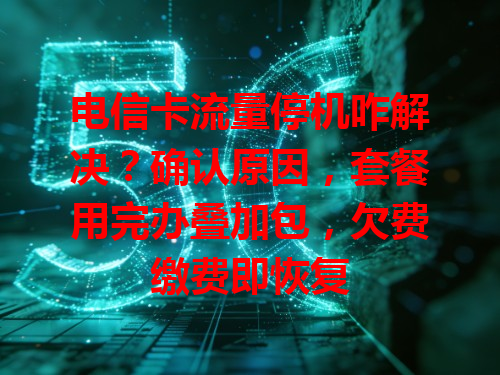 电信卡流量停机咋解决？确认原因，套餐用完办叠加包，欠费缴费即恢复