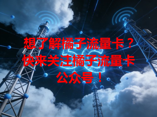 想了解橘子流量卡？快来关注橘子流量卡公众号！
