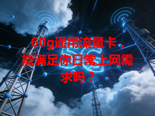 60g通用流量卡，能满足你日常上网需求吗？