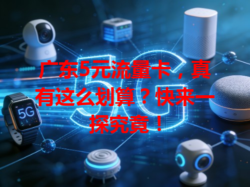 广东5元流量卡，真有这么划算？快来一探究竟！