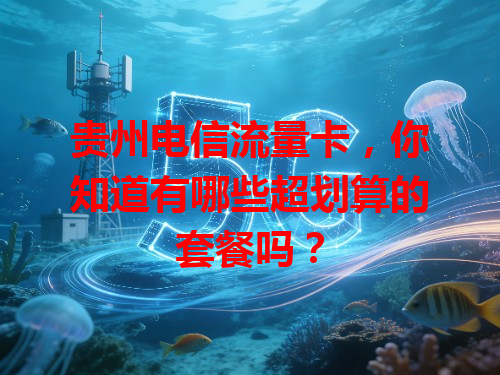 贵州电信流量卡,你知道有哪些超划算的套餐吗?
