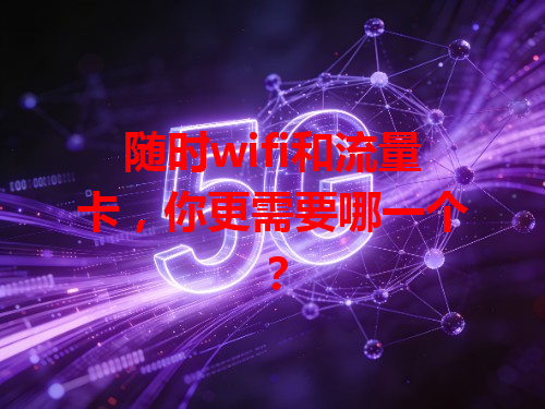 随时wifi和流量卡，你更需要哪一个？