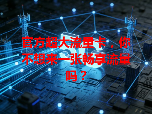 官方超大流量卡，你不想来一张畅享流量吗？