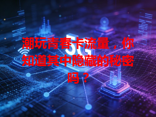 潮玩青春卡流量，你知道其中隐藏的秘密吗？