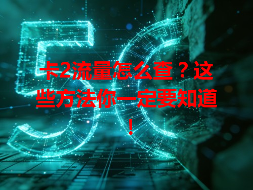 卡2流量怎么查？这些方法你一定要知道！