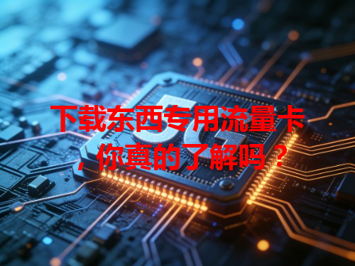 下载东西专用流量卡，你真的了解吗？