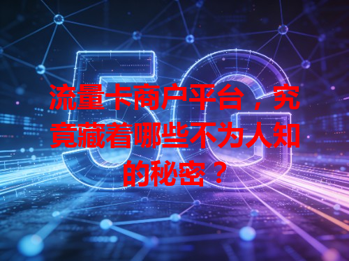 流量卡商户平台，究竟藏着哪些不为人知的秘密？