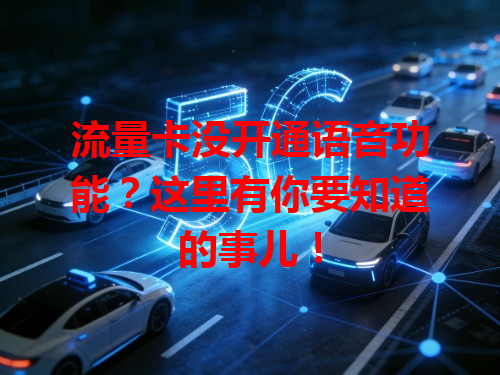 流量卡没开通语音功能？这里有你要知道的事儿！