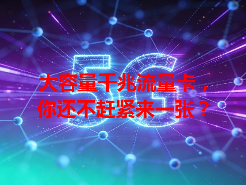 大容量千兆流量卡，你还不赶紧来一张？