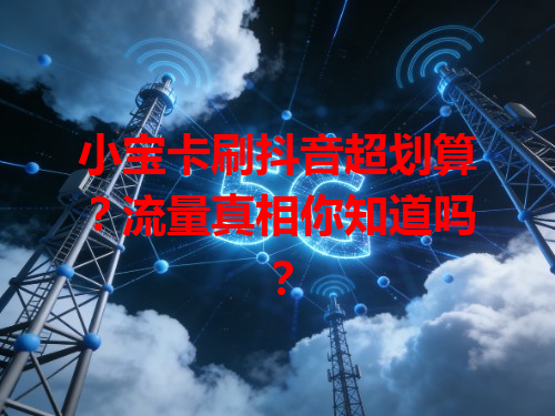小宝卡刷抖音超划算？流量真相你知道吗？