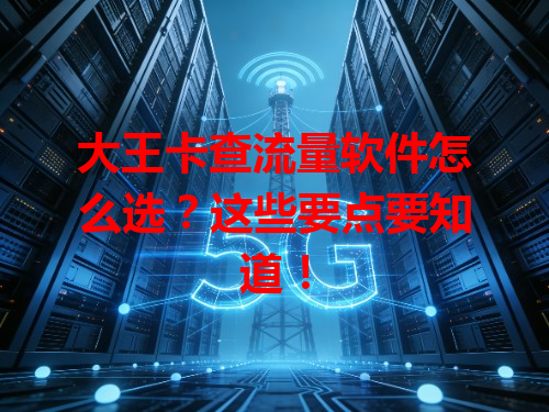 大王卡查流量软件怎么选？这些要点要知道！