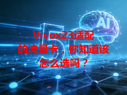 Vivox23适配的流量卡，你知道该怎么选吗？