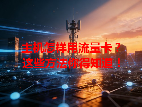 主机怎样用流量卡？这些方法你得知道！