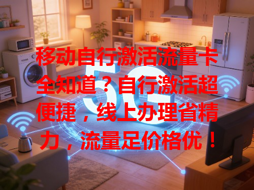 移动自行激活流量卡全知道？自行激活超便捷，线上办理省精力，流量足价格优！