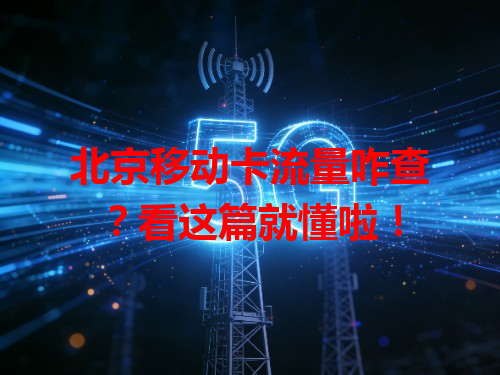 北京移动卡流量咋查？看这篇就懂啦！