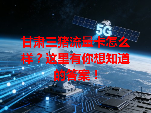 甘肃三猪流量卡怎么样？这里有你想知道的答案！