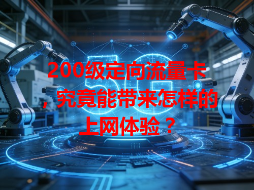 200级定向流量卡，究竟能带来怎样的上网体验？
