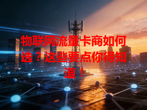 物联网流量卡商如何选？这些要点你得知道！