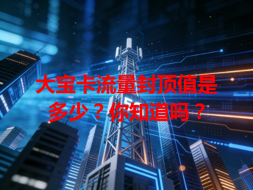 大宝卡流量封顶值是多少？你知道吗？