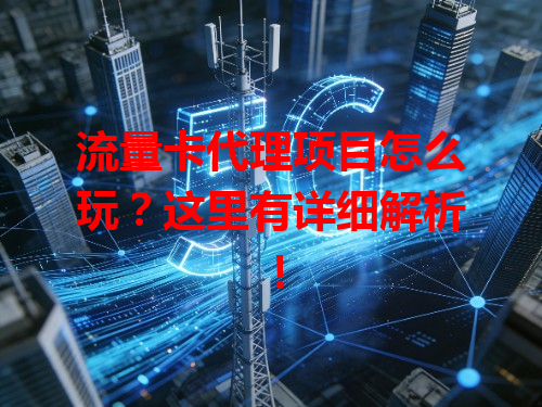 流量卡代理项目怎么玩？这里有详细解析！