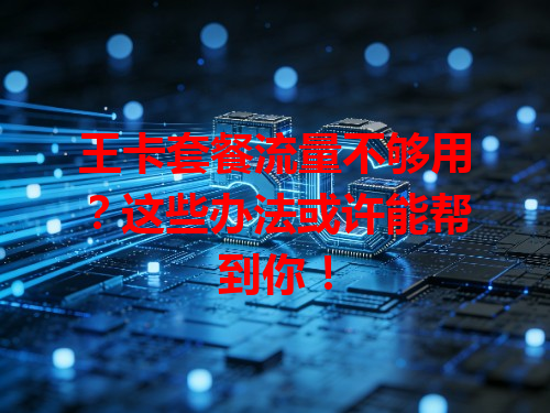王卡套餐流量不够用？这些办法或许能帮到你！