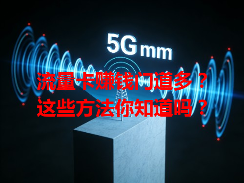 流量卡赚钱门道多？这些方法你知道吗？